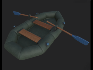 rubber boat 1 3D Model