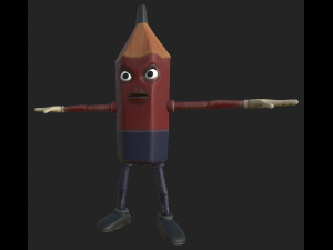 pencil personage Modelo 3D