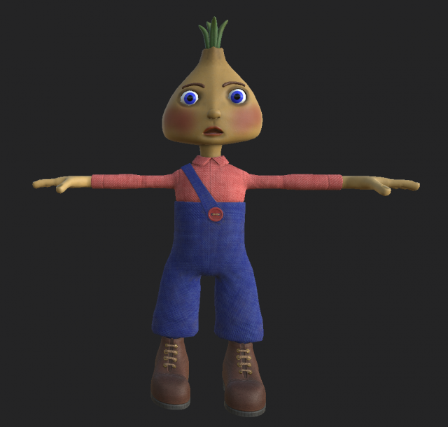 cipollino personage 3D Model .c4d .max .obj .3ds .fbx .stl .blend 
