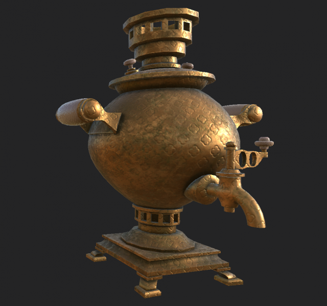 samovar 1 3D Model .c4d .max .obj .3ds .fbx .stl .blend 