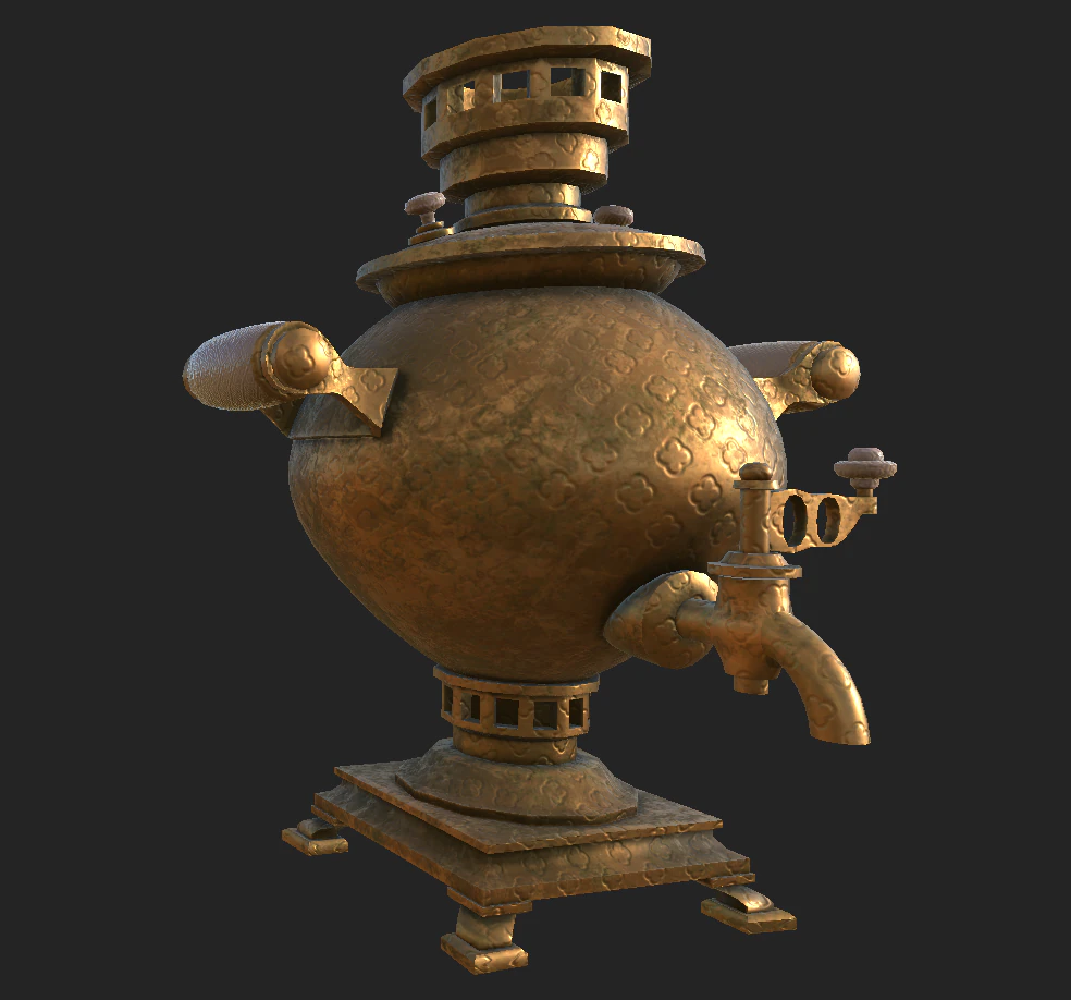 samovar 1 3D Model .c4d .max .obj .3ds .fbx .stl .blend 