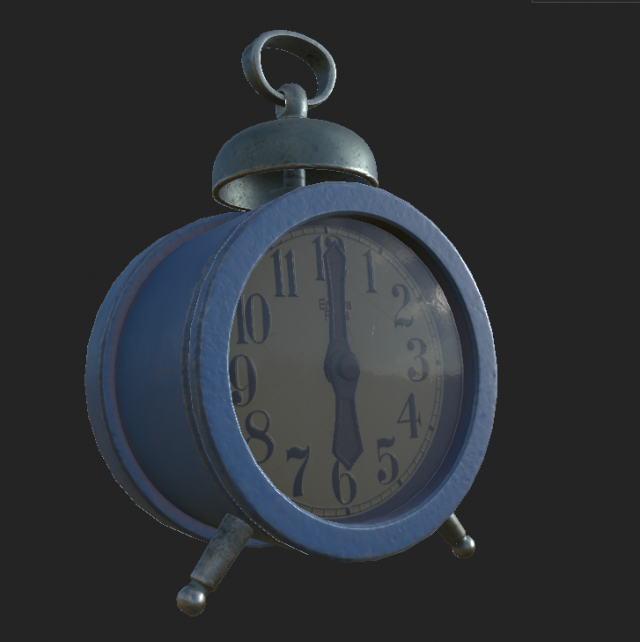 alarm clock 3D Model .c4d .max .obj .3ds .fbx .stl .blend 