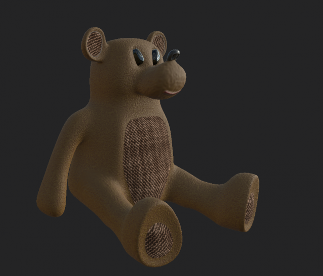 bear teddy 00001 3D 模型 .c4d .max .obj .3ds .fbx .stl .blend 
