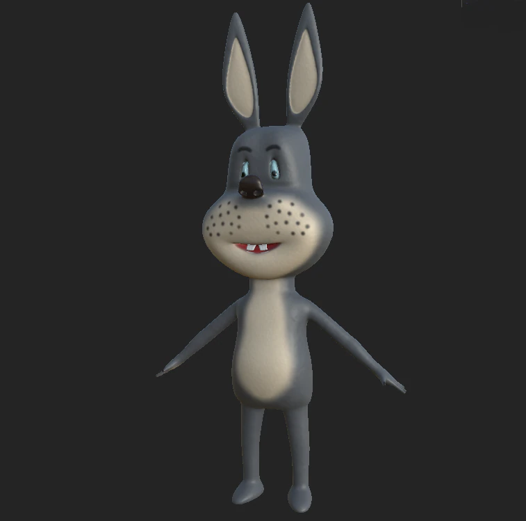 hare personage 3D Model .c4d .max .obj .3ds .fbx .stl .blend 