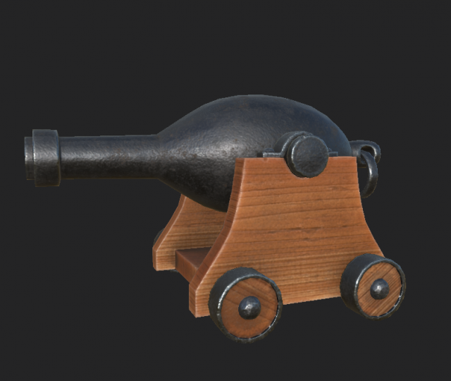 cannon cartoon 5 Modello 3D .c4d .max .obj .3ds .fbx .stl .blend 