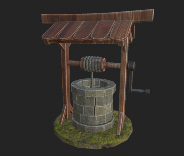 well 1 3D Model .c4d .max .obj .3ds .fbx .stl .blend 