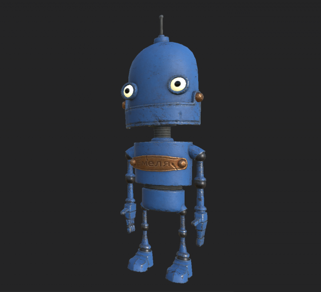 robot 5 3D Модель .c4d .max .obj .3ds .fbx .stl .blend 