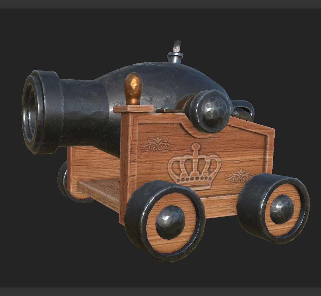 cannon 7 3D Model .c4d .max .obj .3ds .fbx .stl .blend 