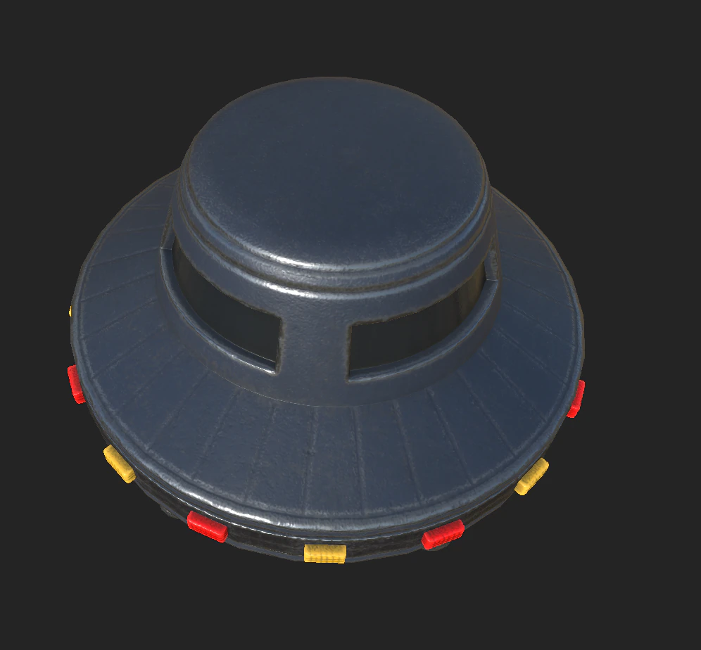 ufo 2 3D Model .c4d .max .obj .3ds .fbx .stl .blend 