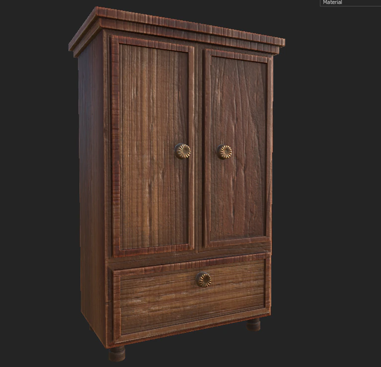 ancienne armoire 1 Modèle 3D .c4d .max .obj .3ds .fbx .stl .blend 