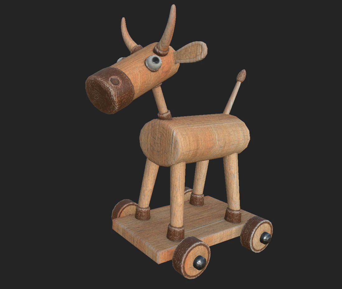 cow on wheels 3D Model .c4d .max .obj .3ds .fbx .stl .blend