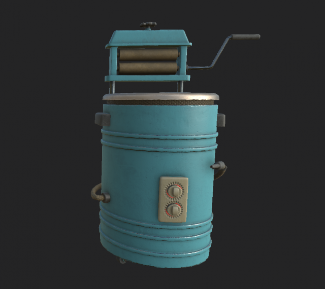washing machine ussr 3D 模型 .c4d .max .obj .3ds .fbx .stl .blend 