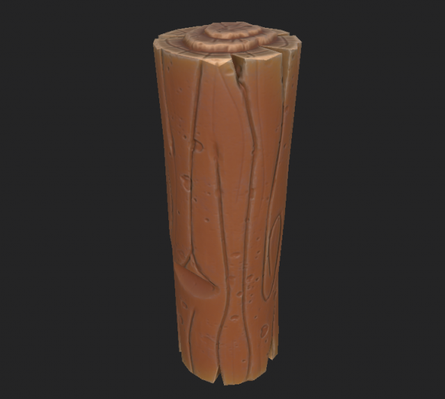 log stylized 3D 模型 .c4d .max .obj .3ds .fbx .stl .blend 