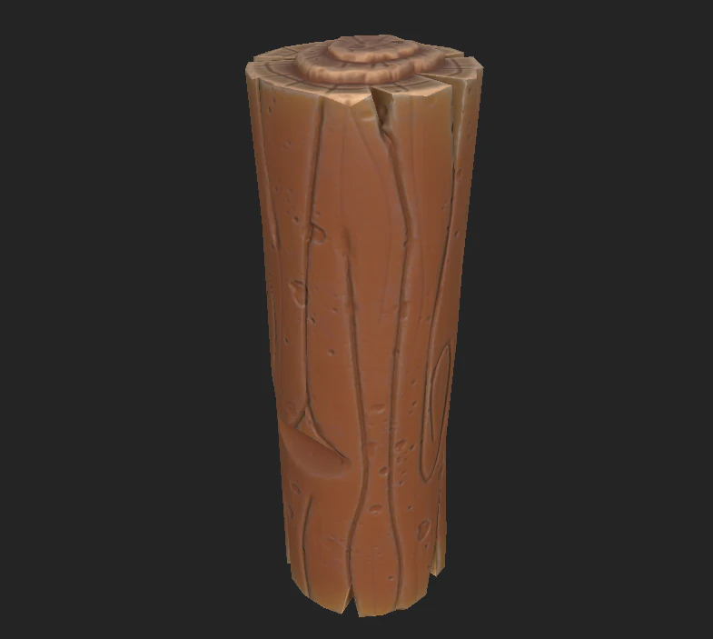 log stylized 3D Model .c4d .max .obj .3ds .fbx .stl .blend 