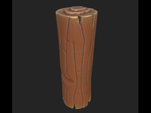 log stylized 3D Model