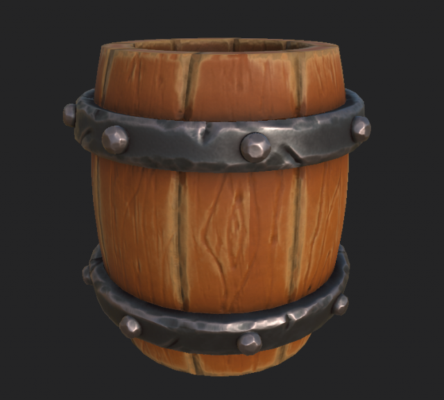 stylized barrel 2 3D Модель .c4d .max .obj .3ds .fbx .stl .blend 