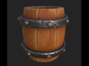 stylized barrel 2 3D Модель