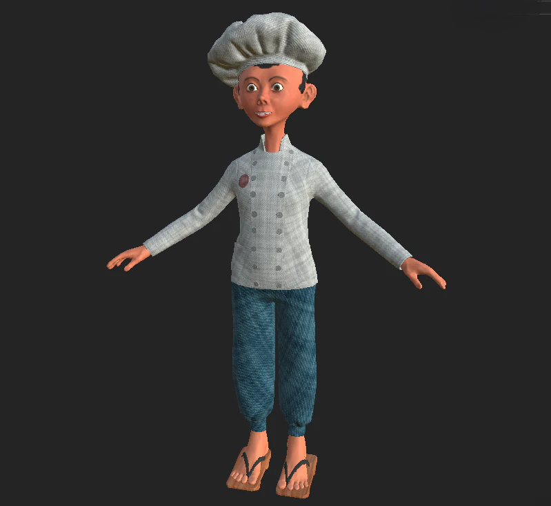 cook cartoon 2 3D Model .c4d .max .obj .3ds .fbx .stl .blend 