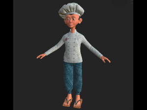 cook cartoon 2 3D Model