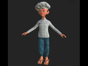 &ccedil;izgi film aş&ccedil;ı 2 3D Model