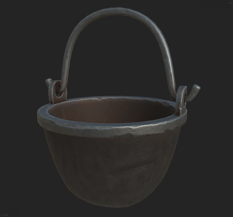 cauldron stylized 2 3D Model .c4d .max .obj .3ds .fbx .stl .blend 