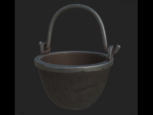 cauldron stylized 2 3D Model