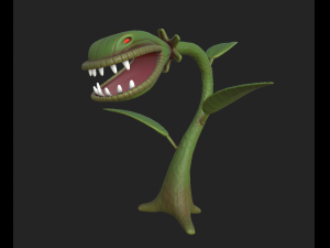 flower predator cartoon 3D Model