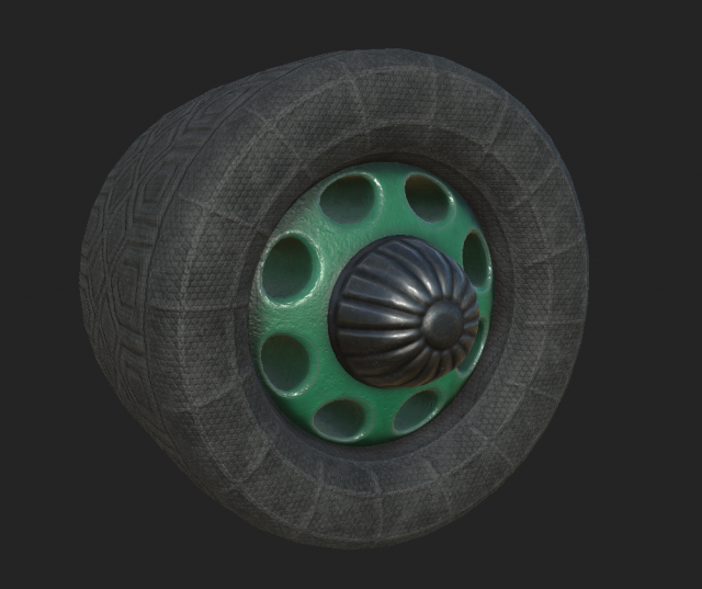 wheel cartoon 2 3D Модель .c4d .max .obj .3ds .fbx .stl .blend 