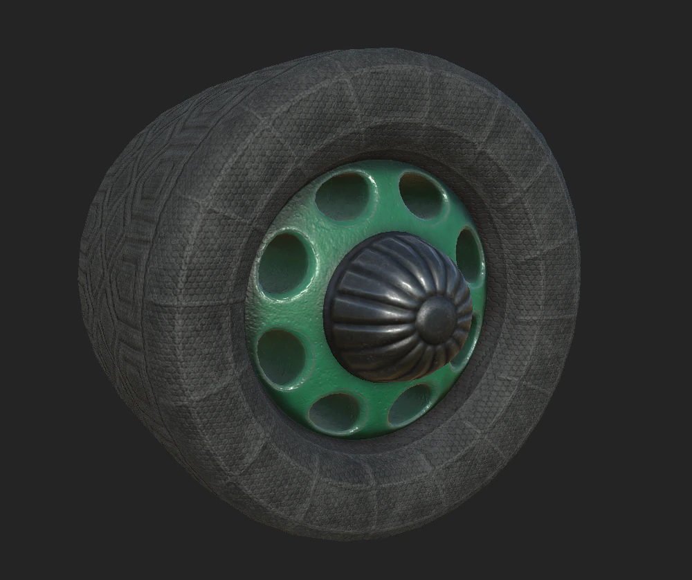 wheel cartoon 2 3D Model .c4d .max .obj .3ds .fbx .stl .blend 
