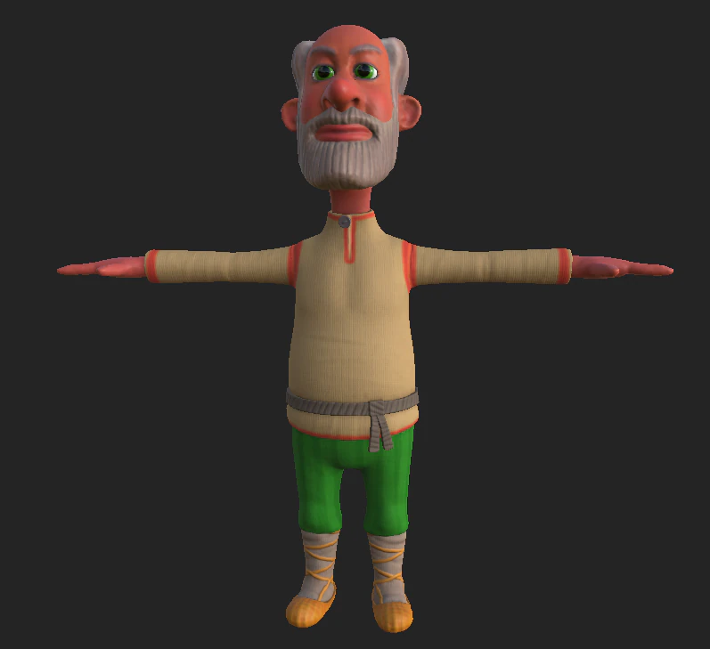 old man 3D Model .c4d .max .obj .3ds .fbx .stl .blend 