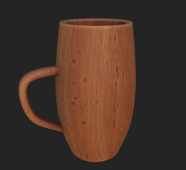cup wooden 3 Modelo 3D .c4d .max .obj .3ds .fbx .stl .blend 