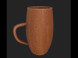 cup wooden 3 Modèle 3D