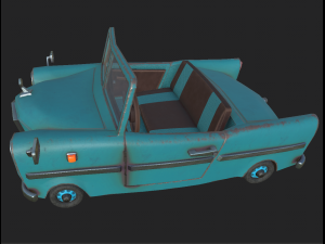car cabriolet blue 3D-Modell