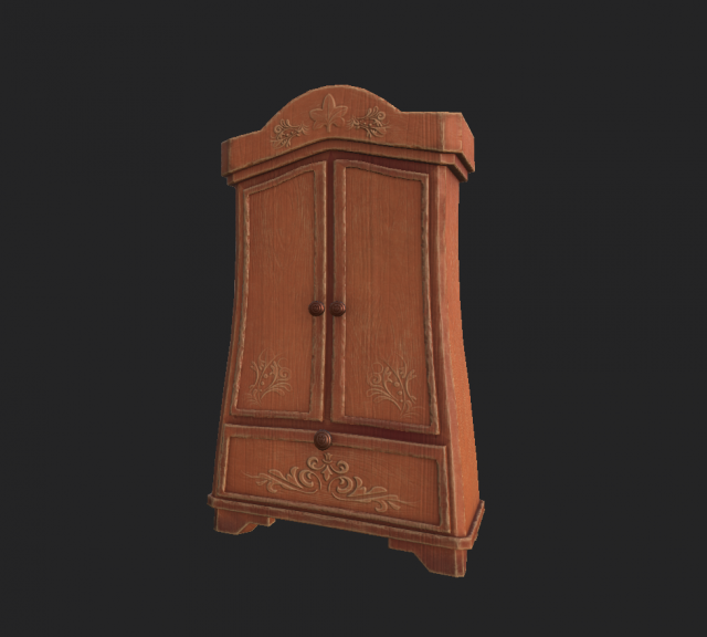 wardrobe cartoon 2 3Dモデル .c4d .max .obj .3ds .fbx .stl .blend 