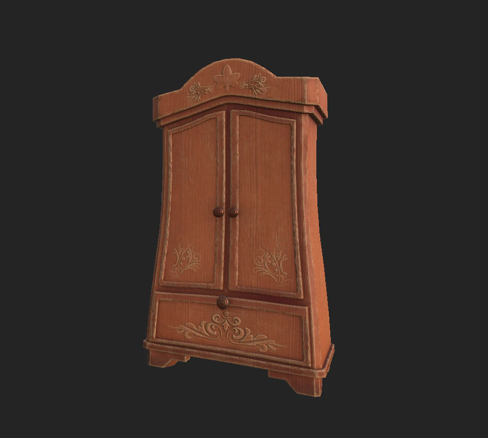 wardrobe cartoon 2 3D Model .c4d .max .obj .3ds .fbx .stl .blend