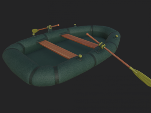 rubber boat 2 3D Model