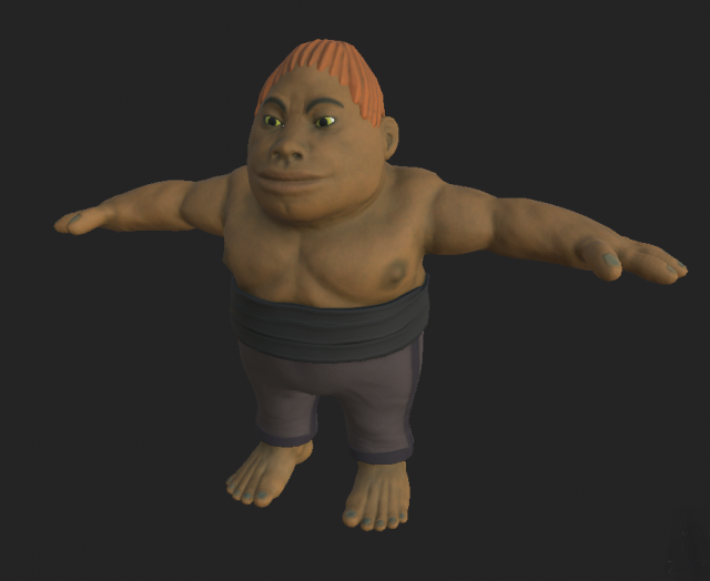 wrestler cartoon 3D Модель .c4d .max .obj .3ds .fbx .stl .blend 