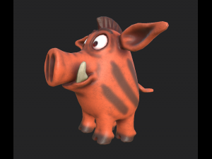 boar cartoon 1 Model 3D