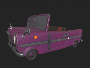 retro car cartoon 3Dモデル
