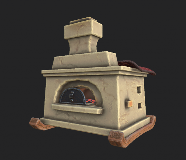 stove russian Model 3D .c4d .max .obj .3ds .fbx .stl .blend