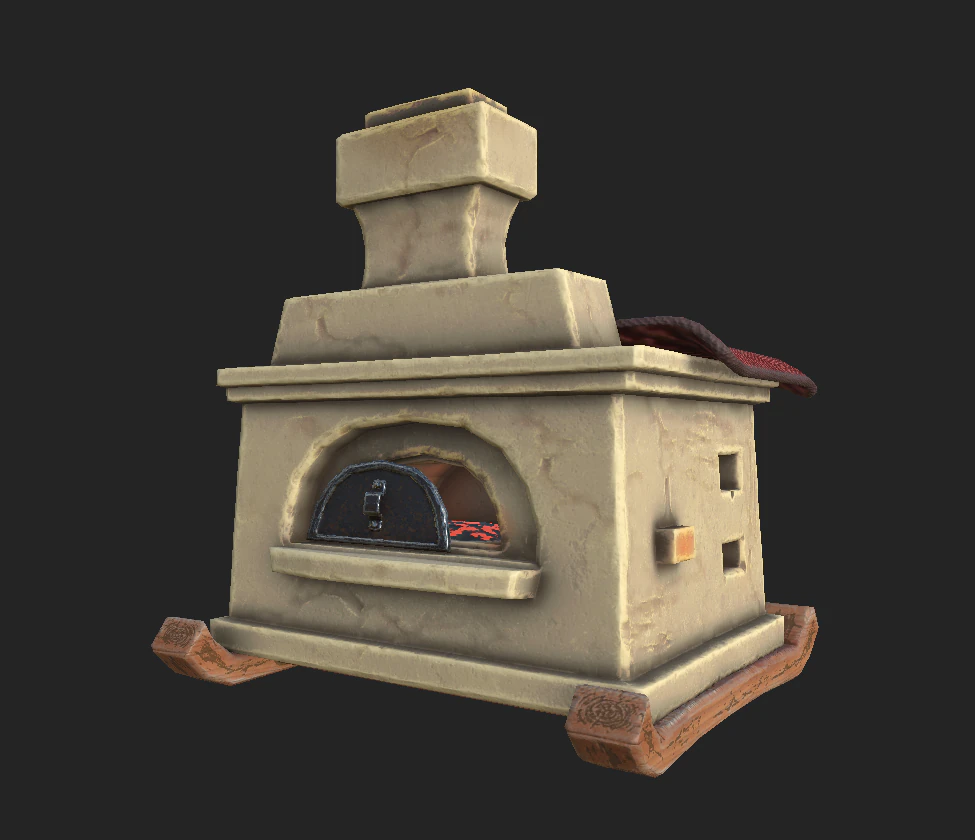 stove russian 3D Model .c4d .max .obj .3ds .fbx .stl .blend