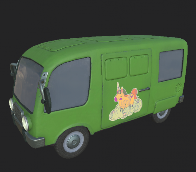 bus green 2 3D 模型 .c4d .max .obj .3ds .fbx .stl .blend 