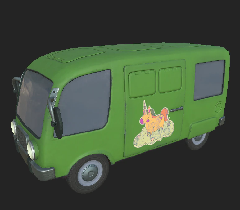 bus green 2 3D Model .c4d .max .obj .3ds .fbx .stl .blend 