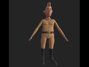 soldier ussr cartoon 3D Model