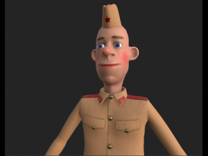 soldier ussr cartoon Modelo 3D