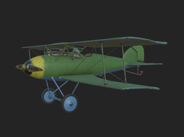 retro airplane 3D 모델 .c4d .max .obj .3ds .fbx .stl .blend 