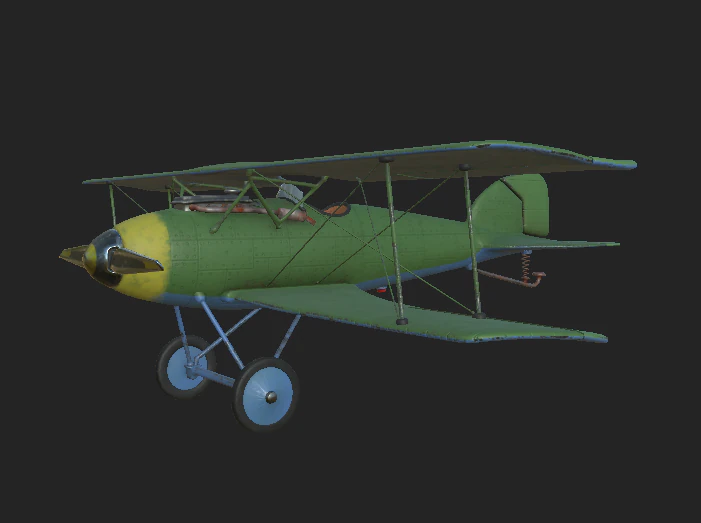 retro airplane 3D Model .c4d .max .obj .3ds .fbx .stl .blend 