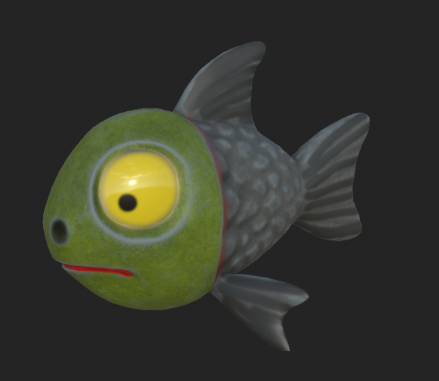 fish cartoon 67 3D Model .c4d .max .obj .3ds .fbx .stl .blend 