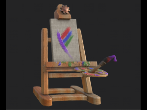 easel cartoon 3Dモデル