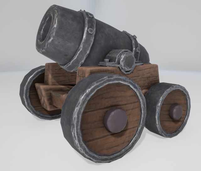 ancient cannon 3D Model .c4d .max .obj .3ds .fbx .stl .blend 